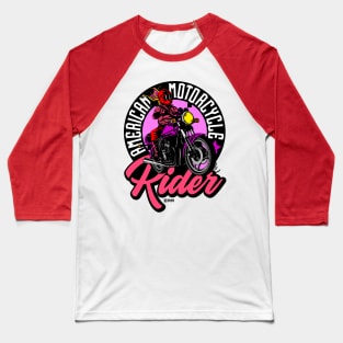 american motorcycle rider girl Baseball T-Shirt